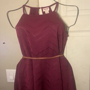 Fun and Flirty Wine Red Mossimo Dress